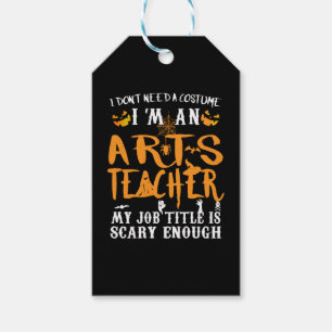 Art Teacher Halloween Funny Costume Gift Tags