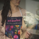 Art Teacher | Like a Normal Teacher Monogram<br><div class="desc">A trendy monogram design with large typography font and bold art pattern background. Classy and fashionable this apron makes the perfect art classroom accessory. Tell your child's teacher how much he or she has meant to both you and your child. Share your gratitude with a personalised teacher appreciation gift. Perfect...</div>