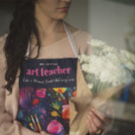 Art Teacher | Like a Normal Teacher Monogram Apron<br><div class="desc">A trendy monogram design with large typography font and bold art pattern background. Classy and fashionable this apron makes the perfect art classroom accessory. Tell your child's teacher how much he or she has meant to both you and your child. Share your gratitude with a personalised teacher appreciation gift. Perfect...</div>