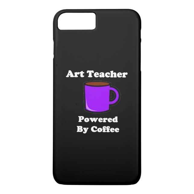 "Art Teacher" Powered by Coffee Case-Mate iPhone Case (Back)