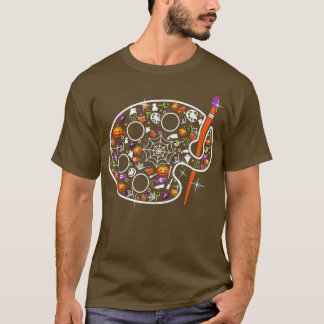 Art Teacher Pumpkin Spooky Art Teacher Scary Holid T-Shirt