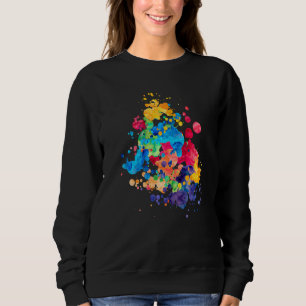 Art Teacher Spray Paint Splatter Sweatshirt