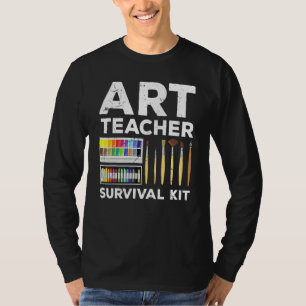 Art Teacher Survival Kit Teacher Humour School Tea T-Shirt
