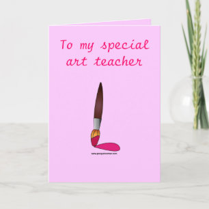 Art Teacher Thank You with Paintbrush Card