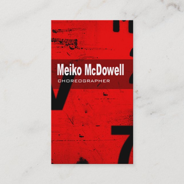 Art Tech Business Card "Choreographer" (Front)