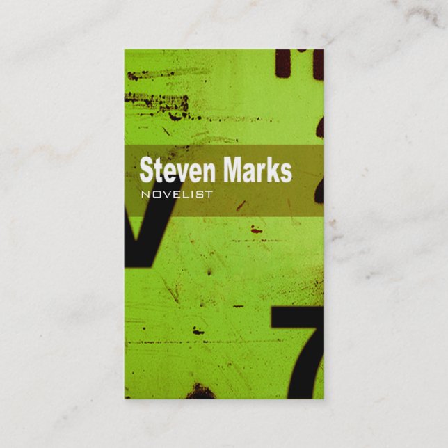 Art Tech Business Card "Novelist Author Writer" (Front)