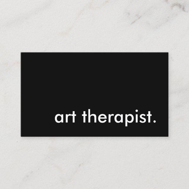 art therapist. (colour customisable) business card (Front)