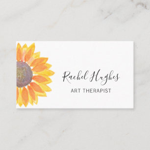 Art Therapist Sunflower Business Card