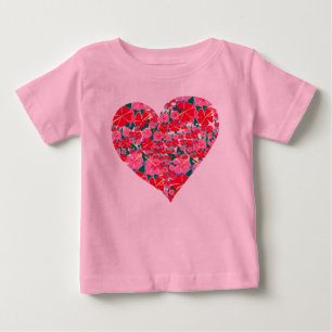 Art Top: Hibiscus Heart. Baby T-Shirt