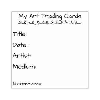 Art Trading Card Information Stamp