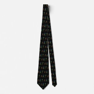 Art Typography Funny Paint Splash Pattern Tie