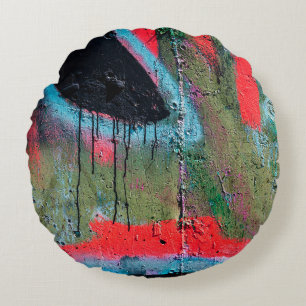 Art under ground. Beautiful street art graffiti st Round Cushion