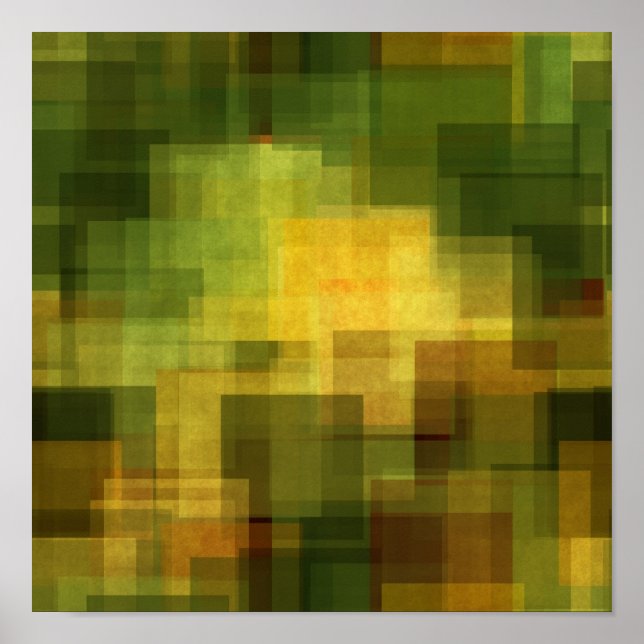 art vintage colourful abstract geometric poster (Front)