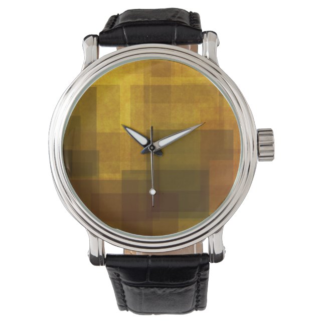 art vintage colourful abstract geometric watch (Front)