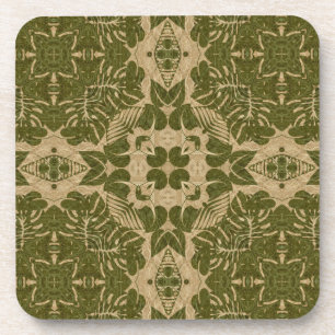 Art vintage damask pattern coaster