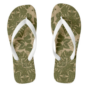 Art vintage damask pattern jandals
