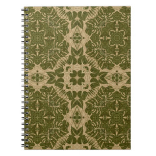Art vintage damask pattern spiral notebook