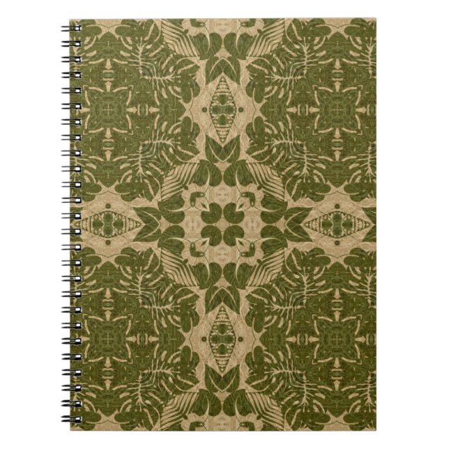 Art vintage damask pattern spiral notebook (Front)