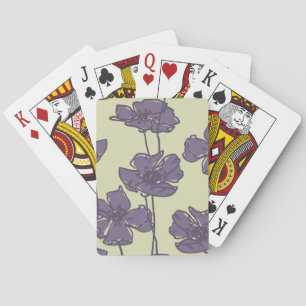 Art vintage floral pattern background playing cards