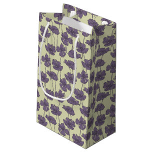 Art vintage floral pattern background small gift bag