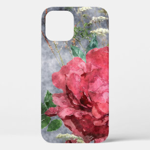 art vintage watercolor colorful floral seamless pa iPhone 12 case