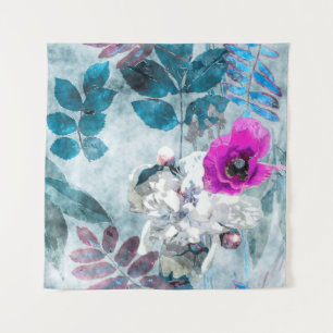 art vintage watercolor colourful floral seamless p tapestry