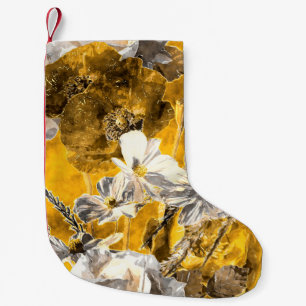 art vintage watercolor monochrome floral seamless  small christmas stocking
