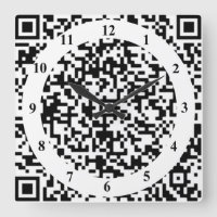 Art Wall Clock with QR Code - Modern