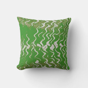 Art waves modern cushion
