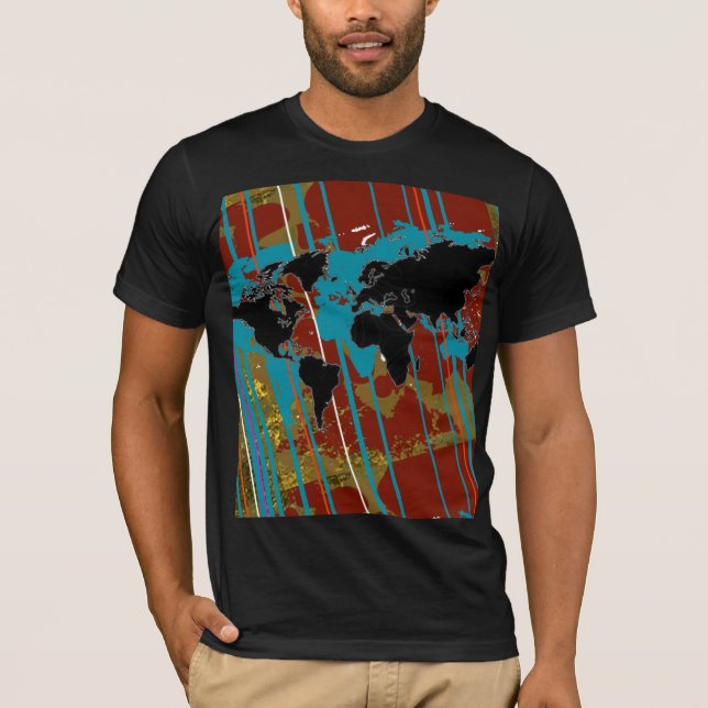 art world map design T-Shirt (Front)