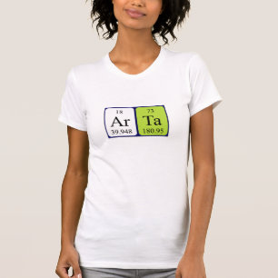 Arta periodic table name shirt