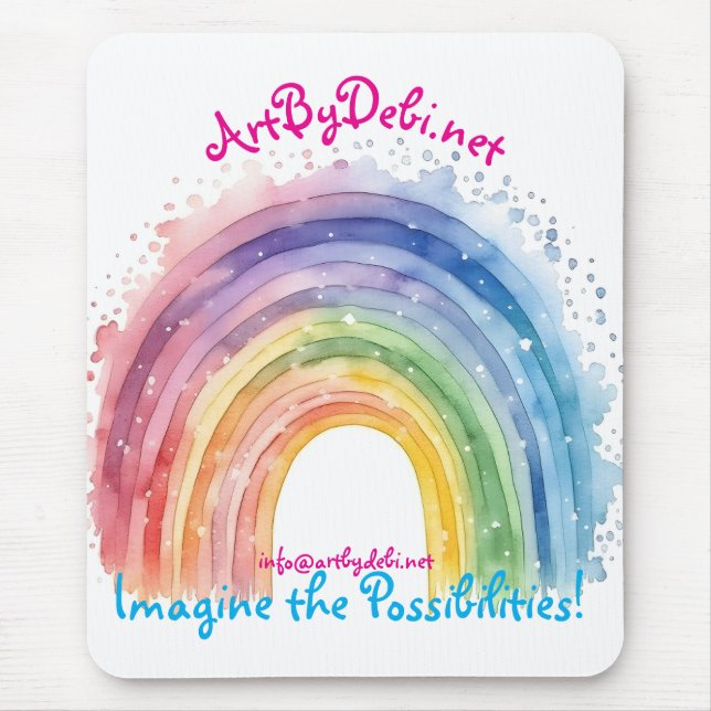 ArtbyDebi.net Rainbow Mouse Pad (Front)