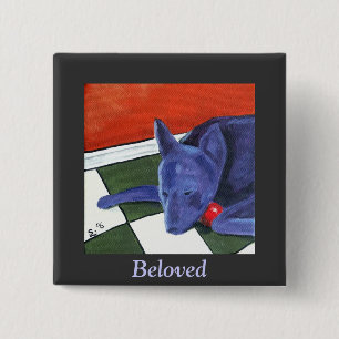 Artbyshel - Beloved 15 Cm Square Badge