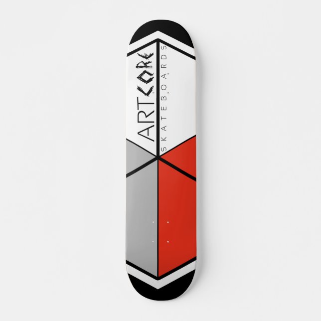 ArtCore Skateboards/ Big Logo RED Skateboard (Front)
