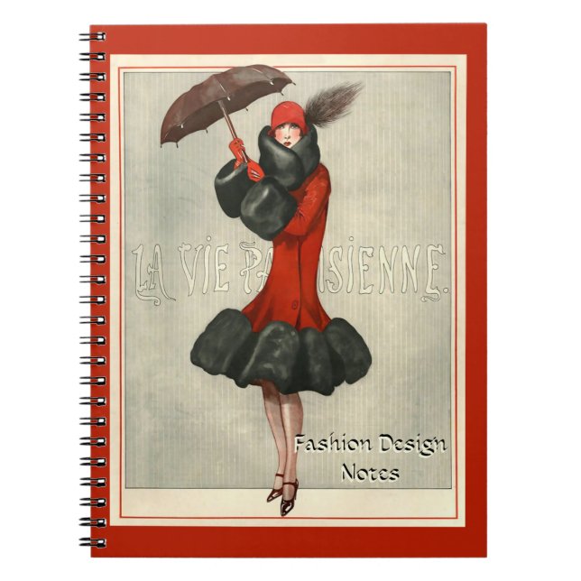 ArtDeco 20's Flapper/Fashion Illustration Notebook (Front)
