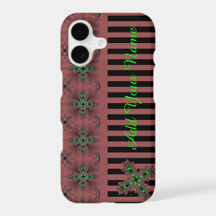 Artdeco Flowers in Retro Style , Add Your Name
