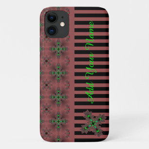 Artdeco Flowers in Retro Style , Add Your Name Case-Mate iPhone Case