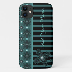 Artdeco Flowers in Retro Style , Add Your Name Case-Mate iPhone Case