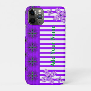 Artdeco Flowers in Retro Style , Add Your Name Case-Mate iPhone Case