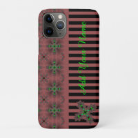 Artdeco Flowers in Retro Style , Add Your Name