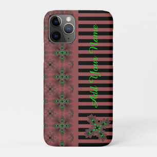Artdeco Flowers in Retro Style , Add Your Name Case-Mate iPhone Case