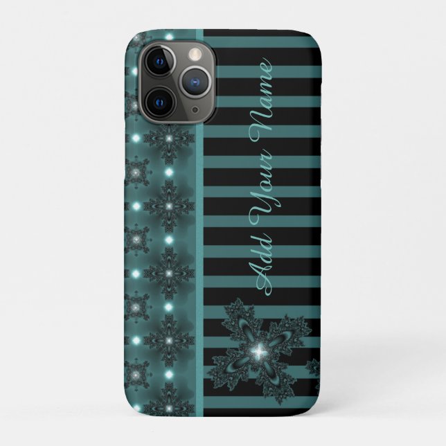 Artdeco Flowers in Retro Style , Add Your Name Case-Mate iPhone Case (Back)
