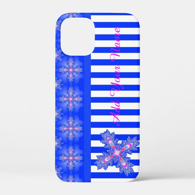 Artdeco Flowers in Retro Style , Add Your Name Case-Mate iPhone Case (Back)