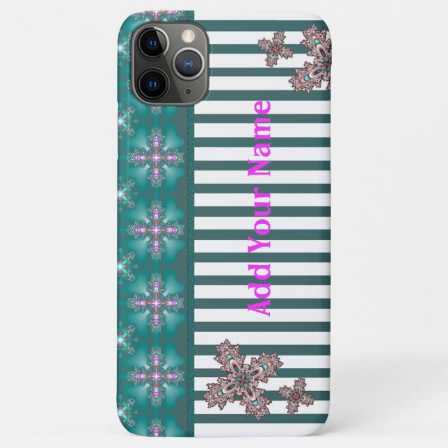 Artdeco Flowers in Retro Style , Add Your Name Case-Mate iPhone Case (Back)