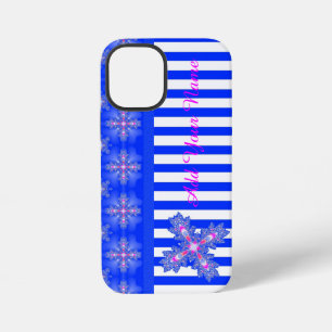 Artdeco Flowers in Retro Style , Add Your Name iPhone 12 Mini Case