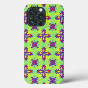 Artdeco Flowers in Retro Style iPhone 13 Pro Case