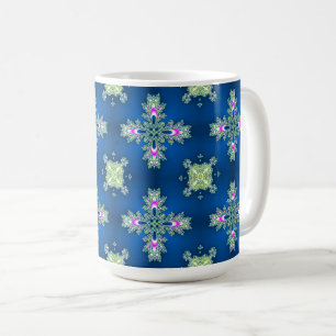 Artdeco Flowers in Retro Style Coffee Mug