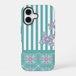 Artdeco Flowers in Retro Style iPhone 16 Case