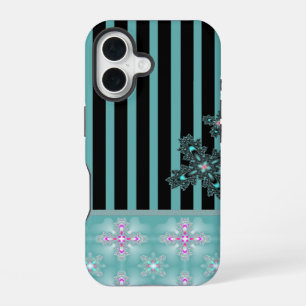 Artdeco Flowers in Retro Style iPhone 16 Case