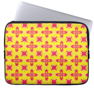 Artdeco Flowers in Retro Style Laptop Sleeve